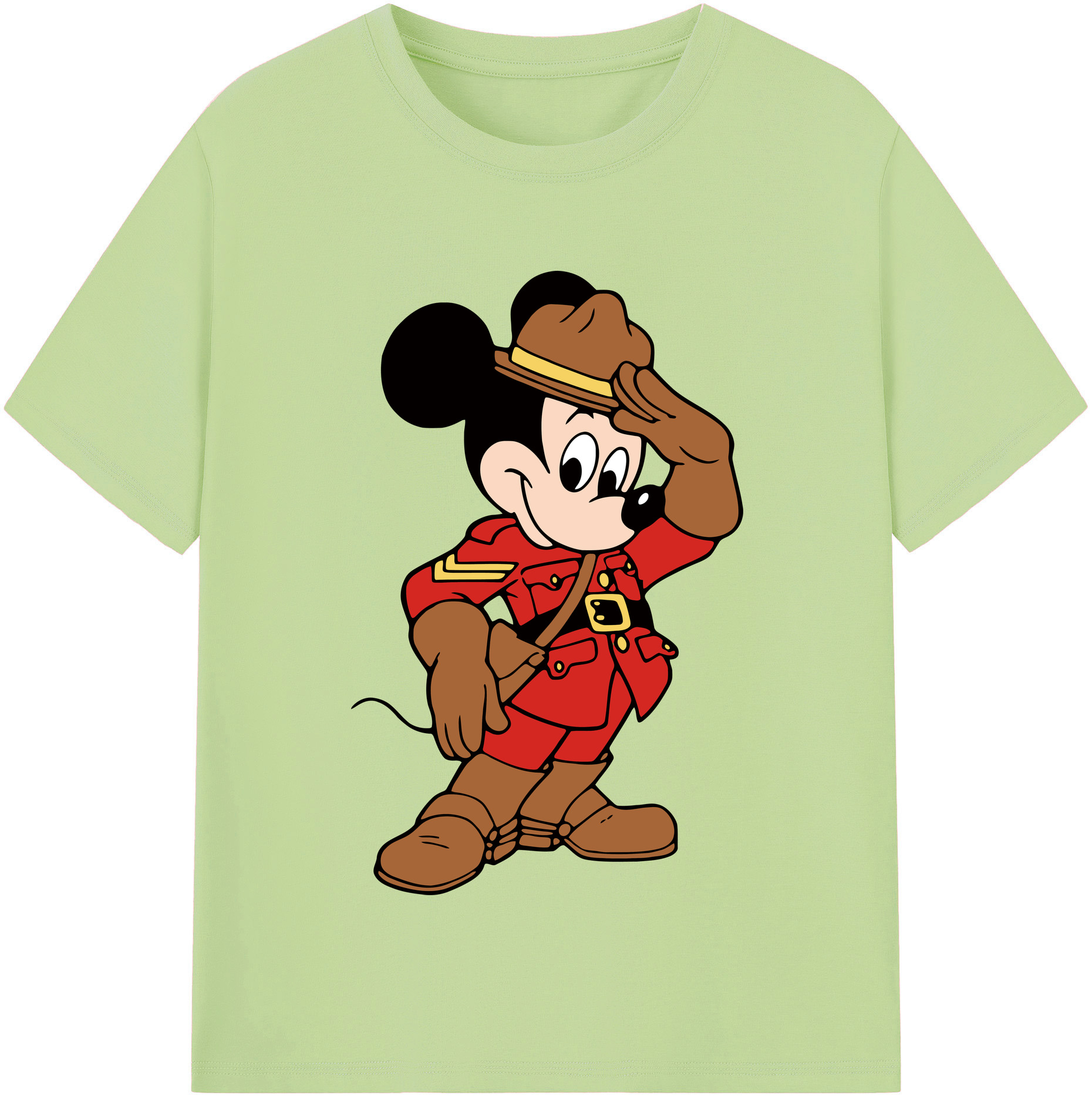 （画像用） ミッキーマウス Mickey Mouse 綿100％半袖Tシャツ（フロントプリント）